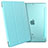 Handyhülle Hülle Stand Tasche Leder für Apple New iPad 9.7 (2017) Hellblau