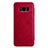 Handyhülle Hülle Stand Tasche Leder L01 für Samsung Galaxy S8 Rot