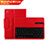Handyhülle Hülle Stand Tasche Leder mit Tastatur L01 für Huawei MediaPad M3 Lite 10.1 BAH-W09 Rot