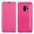Handyhülle Hülle Stand Tasche Leder S01 für Samsung Galaxy S9 Pink