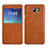 Handyhülle Hülle Stand Tasche Leder U01 für Samsung Galaxy S7 Edge G935F Braun