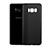 Handyhülle Hülle Ultra Dünn Schutzhülle Durchsichtig Transparent Matt T01 für Samsung Galaxy S8 Plus Schwarz Petit