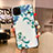 Handyhülle Silikon Hülle Gummi Schutzhülle Blumen H05 für Apple iPhone 11 Pro Max Blau