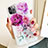 Handyhülle Silikon Hülle Gummi Schutzhülle Blumen S01 für Apple iPhone 11 Pro Max Violett