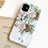 Handyhülle Silikon Hülle Gummi Schutzhülle Blumen S02 für Apple iPhone 11 Grün