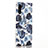 Handyhülle Silikon Hülle Gummi Schutzhülle Blumen S03 für Samsung Galaxy Note 10 5G Blau