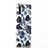 Handyhülle Silikon Hülle Gummi Schutzhülle Blumen S03 für Samsung Galaxy Note 10 Plus Blau