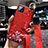Handyhülle Silikon Hülle Gummi Schutzhülle Flexible Blumen für Oppo A73 5G Rot