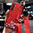 Handyhülle Silikon Hülle Gummi Schutzhülle Flexible Blumen für Realme X3 SuperZoom Rot