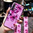 Handyhülle Silikon Hülle Gummi Schutzhülle Flexible Blumen für Realme X50 5G Violett