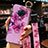 Handyhülle Silikon Hülle Gummi Schutzhülle Flexible Blumen für Vivo Nex 3S Violett