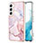 Handyhülle Silikon Hülle Gummi Schutzhülle Flexible Modisch Muster für Samsung Galaxy S22 Plus 5G Rosa