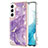 Handyhülle Silikon Hülle Gummi Schutzhülle Flexible Modisch Muster für Samsung Galaxy S22 Plus 5G Violett