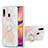 Handyhülle Silikon Hülle Gummi Schutzhülle Flexible Modisch Muster mit Fingerring Ständer Y01B für Samsung Galaxy A30 Rosa