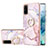 Handyhülle Silikon Hülle Gummi Schutzhülle Flexible Modisch Muster mit Fingerring Ständer Y05B für Samsung Galaxy S20 5G Rosa