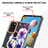 Handyhülle Silikon Hülle Gummi Schutzhülle Flexible Modisch Muster mit Fingerring Ständer Y06B für Samsung Galaxy A21s