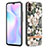 Handyhülle Silikon Hülle Gummi Schutzhülle Flexible Modisch Muster mit Fingerring Ständer Y06B für Xiaomi Redmi 9AT Weiß