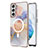 Handyhülle Silikon Hülle Gummi Schutzhülle Flexible Modisch Muster mit Mag-Safe Magnetic Magnetisch für Samsung Galaxy S21 FE 5G Helles Lila