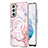 Handyhülle Silikon Hülle Gummi Schutzhülle Flexible Modisch Muster mit Mag-Safe Magnetic Magnetisch für Samsung Galaxy S21 FE 5G Rosa