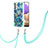 Handyhülle Silikon Hülle Gummi Schutzhülle Flexible Modisch Muster mit Schlüsselband Lanyard Y01B für Samsung Galaxy A23 5G