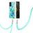 Handyhülle Silikon Hülle Gummi Schutzhülle Flexible Modisch Muster mit Schlüsselband Lanyard Y01B für Xiaomi Poco M3 Grün