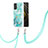 Handyhülle Silikon Hülle Gummi Schutzhülle Flexible Modisch Muster mit Schlüsselband Lanyard Y01B für Xiaomi Poco M3 Minzgrün