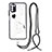 Handyhülle Silikon Hülle Gummi Schutzhülle Flexible Modisch Muster mit Schlüsselband Lanyard Y01X für Xiaomi Poco M3 Schwarz