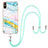 Handyhülle Silikon Hülle Gummi Schutzhülle Flexible Modisch Muster mit Schlüsselband Lanyard Y05B für Xiaomi Redmi 9AT