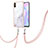 Handyhülle Silikon Hülle Gummi Schutzhülle Flexible Modisch Muster mit Schlüsselband Lanyard Y05B für Xiaomi Redmi 9AT Weiß