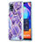 Handyhülle Silikon Hülle Gummi Schutzhülle Flexible Modisch Muster Y01B für Samsung Galaxy A31 Violett