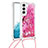 Handyhülle Silikon Hülle Gummi Schutzhülle Flexible Modisch Muster Y02B für Samsung Galaxy S22 Plus 5G Pink