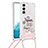 Handyhülle Silikon Hülle Gummi Schutzhülle Flexible Modisch Muster Y02B für Samsung Galaxy S22 Plus 5G Rosa