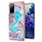 Handyhülle Silikon Hülle Gummi Schutzhülle Flexible Modisch Muster Y03B für Samsung Galaxy S20 Lite 5G Blau