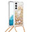 Handyhülle Silikon Hülle Gummi Schutzhülle Flexible Modisch Muster Y03B für Samsung Galaxy S22 Plus 5G Gold