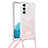 Handyhülle Silikon Hülle Gummi Schutzhülle Flexible Modisch Muster Y03B für Samsung Galaxy S22 Plus 5G Rosa