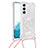 Handyhülle Silikon Hülle Gummi Schutzhülle Flexible Modisch Muster Y03B für Samsung Galaxy S22 Plus 5G Weiß