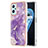 Handyhülle Silikon Hülle Gummi Schutzhülle Flexible Modisch Muster Y05B für Oppo K10 4G Violett