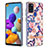 Handyhülle Silikon Hülle Gummi Schutzhülle Flexible Modisch Muster Y06B für Samsung Galaxy A21s Rosa