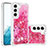 Handyhülle Silikon Hülle Gummi Schutzhülle Flexible Modisch Muster Y06B für Samsung Galaxy S21 5G Pink