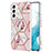 Handyhülle Silikon Hülle Gummi Schutzhülle Flexible Modisch Muster Y09B für Samsung Galaxy S21 5G Rosa
