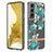 Handyhülle Silikon Hülle Gummi Schutzhülle Flexible Modisch Muster Y12B für Samsung Galaxy S21 5G Cyan