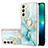 Handyhülle Silikon Hülle Gummi Schutzhülle Flexible Modisch Muster Y16B für Samsung Galaxy S21 5G Grün