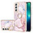 Handyhülle Silikon Hülle Gummi Schutzhülle Flexible Modisch Muster Y16B für Samsung Galaxy S21 5G Rosa