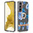 Handyhülle Silikon Hülle Gummi Schutzhülle Flexible Modisch Muster Y17B für Samsung Galaxy S21 Plus 5G Blau