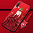Handyhülle Silikon Hülle Gummi Schutzhülle Flexible Motiv Kleid Mädchen für Huawei Enjoy 10 Rot