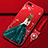 Handyhülle Silikon Hülle Gummi Schutzhülle Flexible Motiv Kleid Mädchen für Oppo A12e Gold und Rot