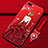 Handyhülle Silikon Hülle Gummi Schutzhülle Flexible Motiv Kleid Mädchen für Oppo A12e Rot