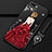 Handyhülle Silikon Hülle Gummi Schutzhülle Flexible Motiv Kleid Mädchen für Oppo A12e Rot und Schwarz