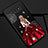 Handyhülle Silikon Hülle Gummi Schutzhülle Flexible Motiv Kleid Mädchen K01 für Samsung Galaxy S10 Plus Rot und Schwarz
