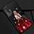 Handyhülle Silikon Hülle Gummi Schutzhülle Flexible Motiv Kleid Mädchen S01 für Realme X50m 5G Rot und Schwarz